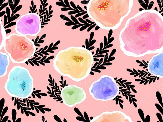 花卉印花华亿平台图片