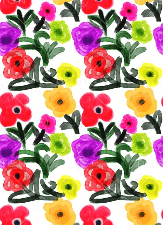 花卉印花华亿平台图片