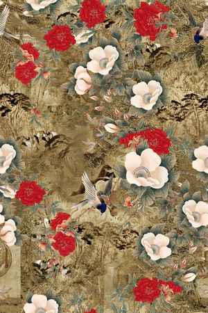 花卉印花华亿平台图片