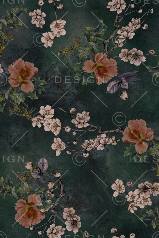 花卉印花华亿平台图片