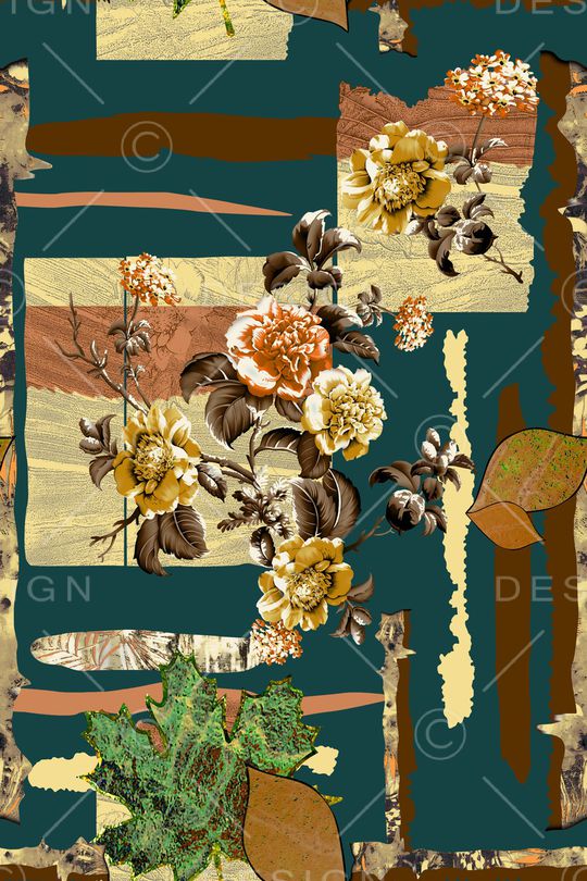 花卉印花华亿平台图片