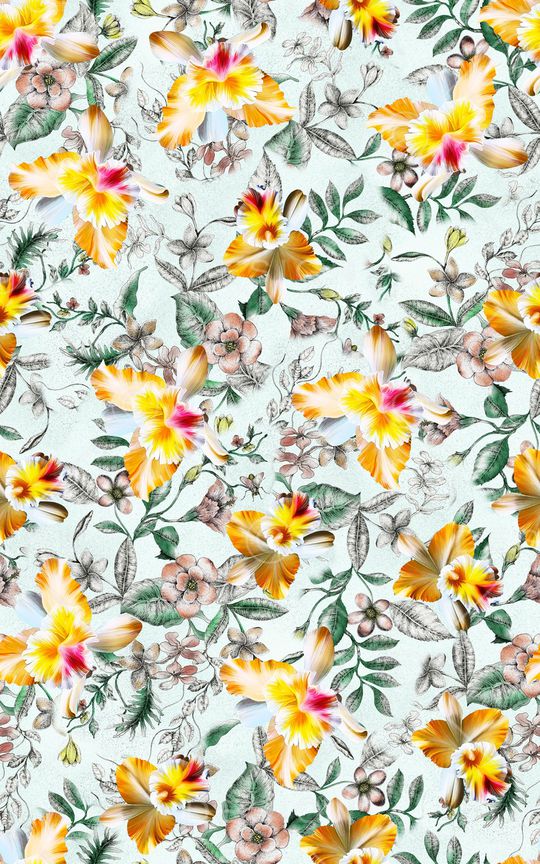 花卉印花华亿平台图片