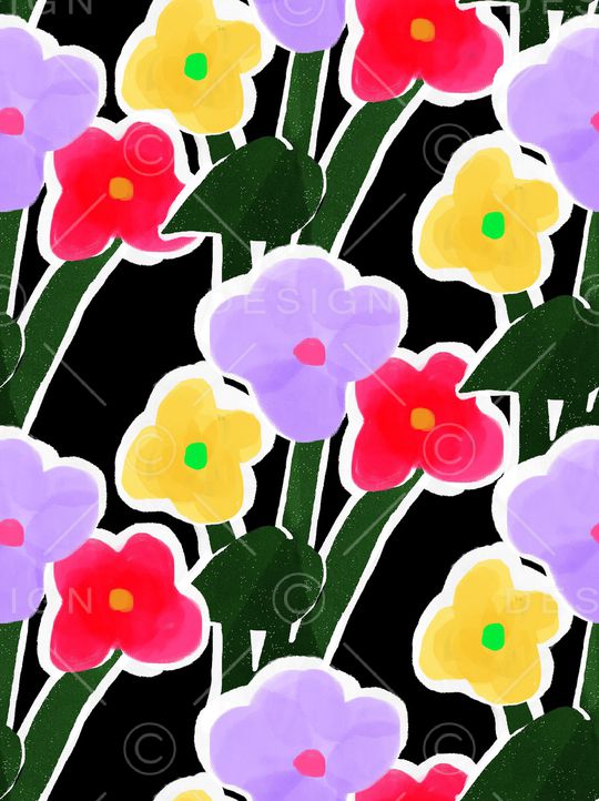 花卉印花华亿平台图片