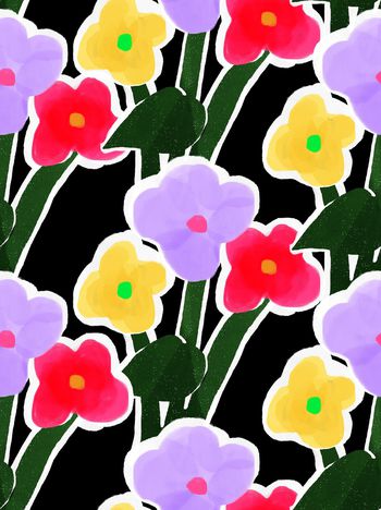 花卉印花华亿平台图片