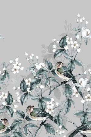 清爽底花卉印花华亿平台图片