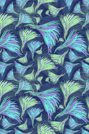 羽毛印花华亿平台图片