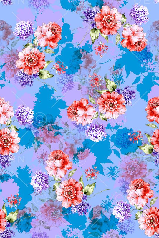 花卉印花华亿平台图片