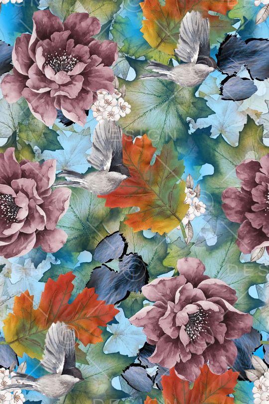 花卉印花华亿平台图片