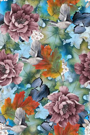 花卉印花华亿平台图片