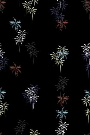 椰子树印花华亿平台图片