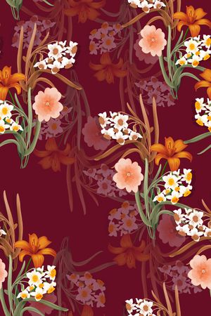 花卉印花华亿平台图片