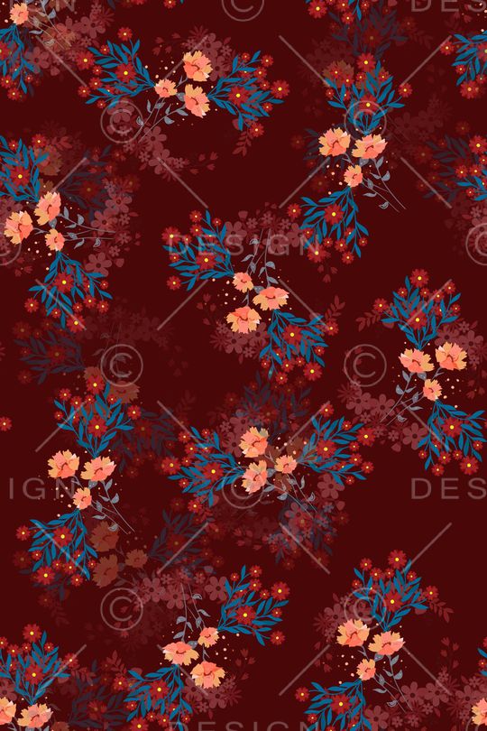 花卉印花华亿平台图片