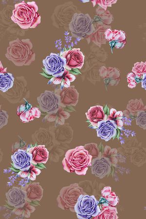 连衣裙印花华亿平台图片