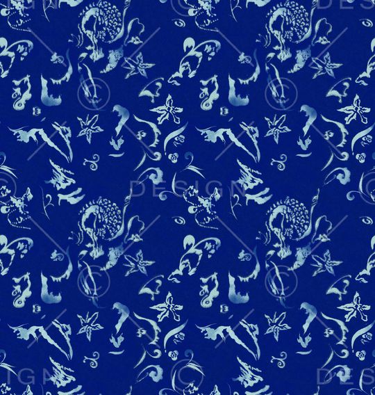 民族花卉印花华亿平台图片