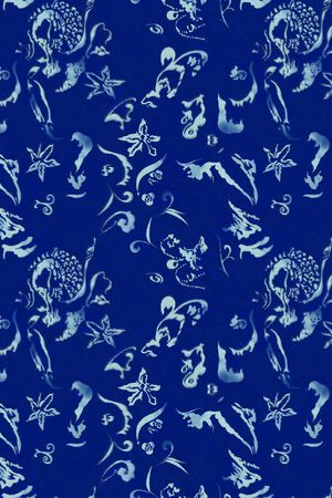 民族花卉印花华亿平台图片