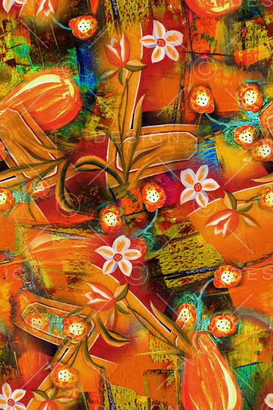 花卉印花华亿平台图片