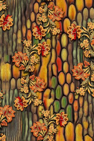 复古印花华亿平台图片