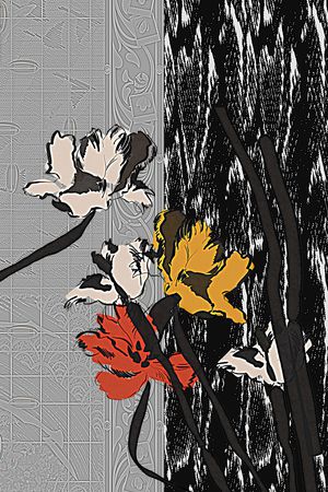 花卉印花华亿平台图片