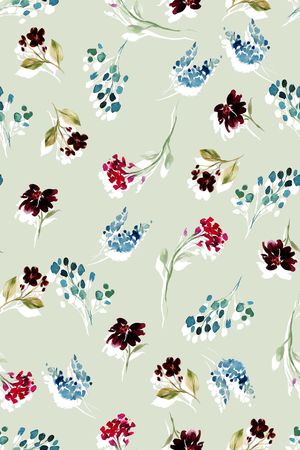 清爽底花卉印花华亿平台图片