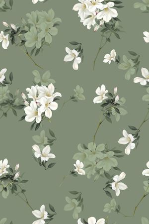 清爽底花卉印花华亿平台图片