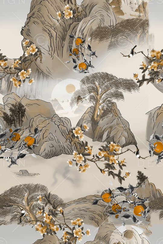 花卉印花华亿平台图片