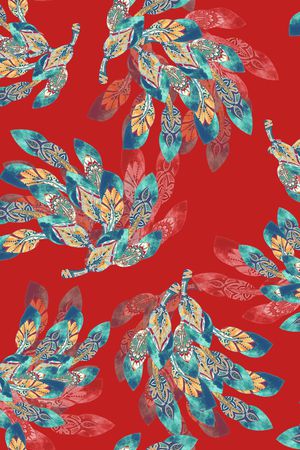 抽象方块肌理印花华亿平台图片