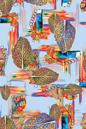 抽象花卉印花华亿平台图片