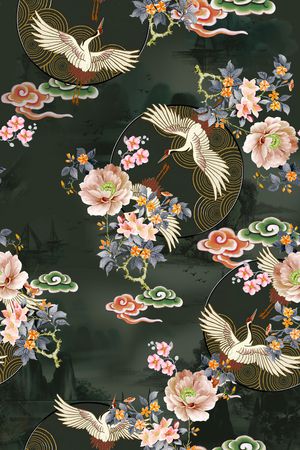 花卉印花华亿平台图片