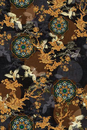 花卉印花华亿平台图片