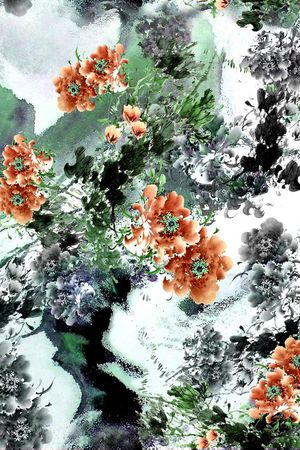 中国风印花华亿平台图片