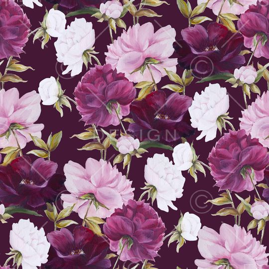 牡丹印花华亿平台图片