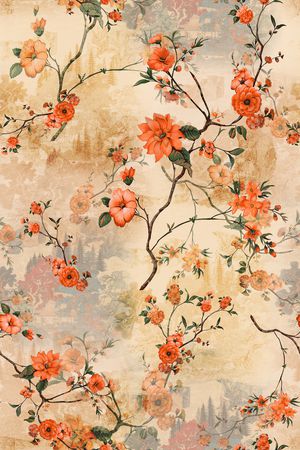 民族花卉印花华亿平台图片