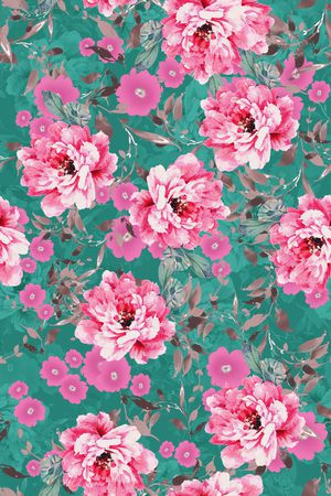 花卉印花华亿平台图片