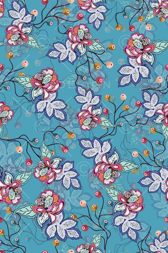 花卉印花华亿平台图片