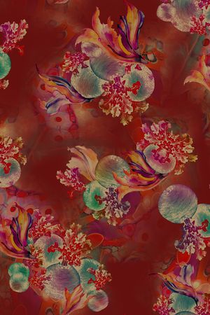 中国风香云纱印花华亿平台图片