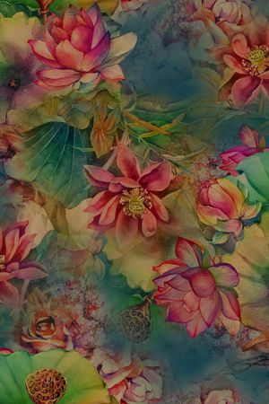 中国风香云纱印花华亿平台图片