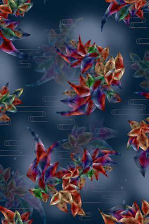 中国风香云纱印花华亿平台图片