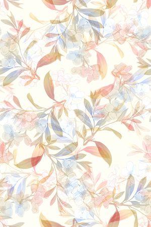 抽象花卉印花华亿平台图片