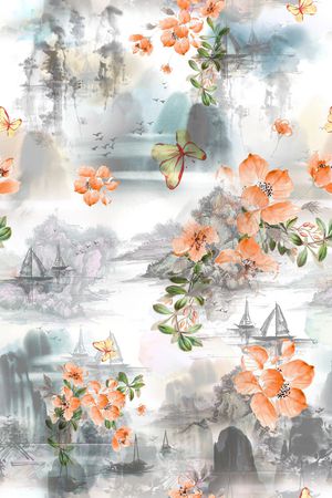 水彩印花华亿平台图片