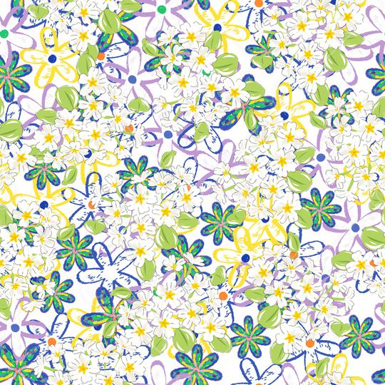 花卉印花华亿平台图片