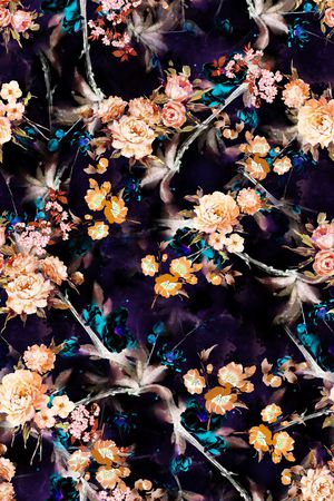 抽象花卉印花华亿平台图片