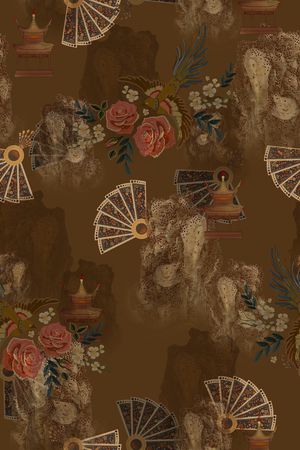 花卉印花华亿平台图片