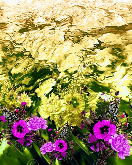 花卉印花华亿平台图片