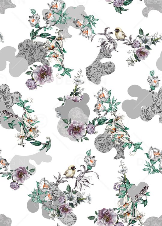 花鸟印花华亿平台图片