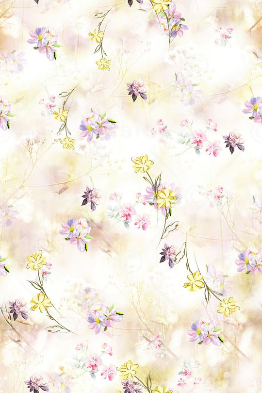 抽象花卉印花华亿平台图片