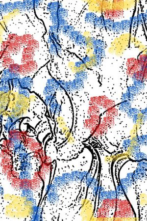 抽象花卉印花华亿平台图片