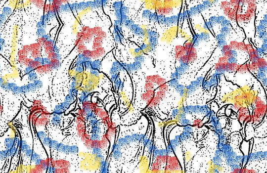 抽象花卉印花华亿平台图片