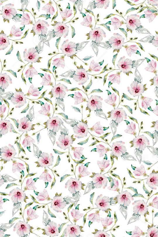 清爽底花卉印花华亿平台图片