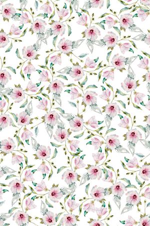 清爽底花卉印花华亿平台图片