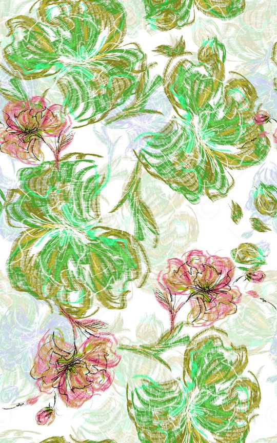 花卉印花华亿平台图片